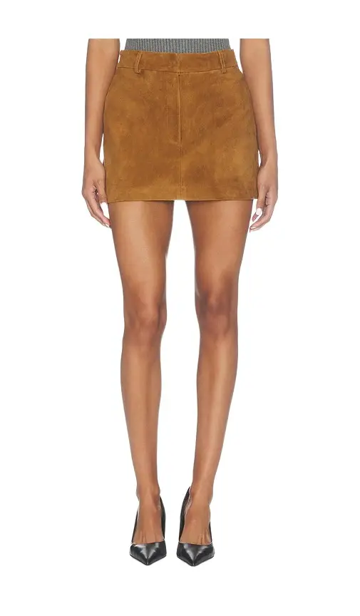 Lamb Leather Suede Mini Skirt Lamb Leather Suede Mini Skirt