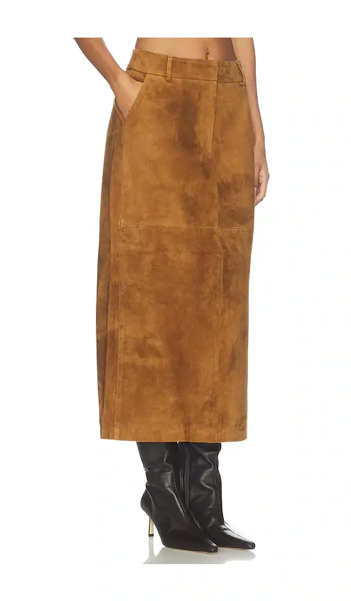 Aexae Leather Suede Maxi Skirt | Thumbnail 2 Aexae Leather Suede Maxi Skirt | Thumbnail 2