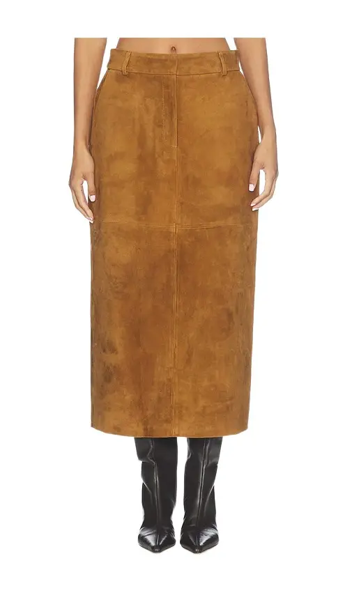 Leather Suede Maxi Skirt Leather Suede Maxi Skirt