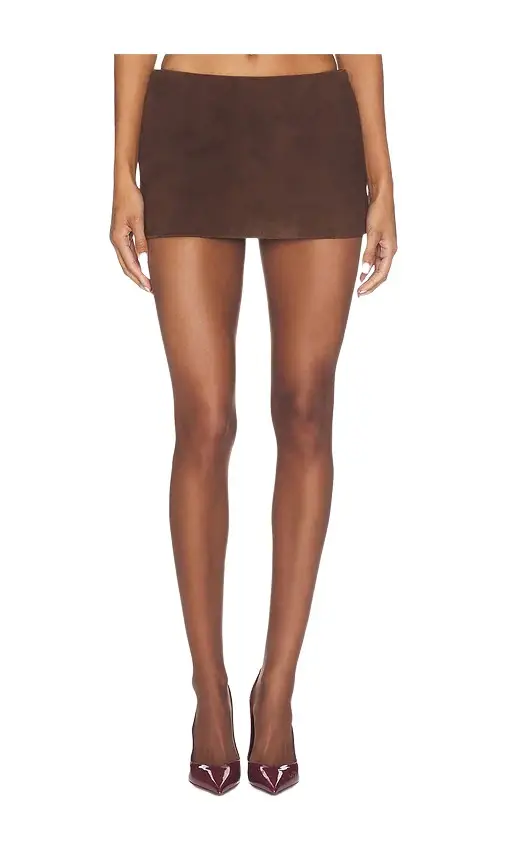 Lamb Leather Suede Mini Skirt Lamb Leather Suede Mini Skirt