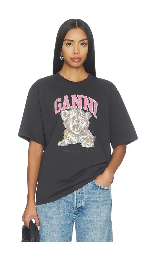 Heavy Cotton Jersey Tiger Caviar Tee