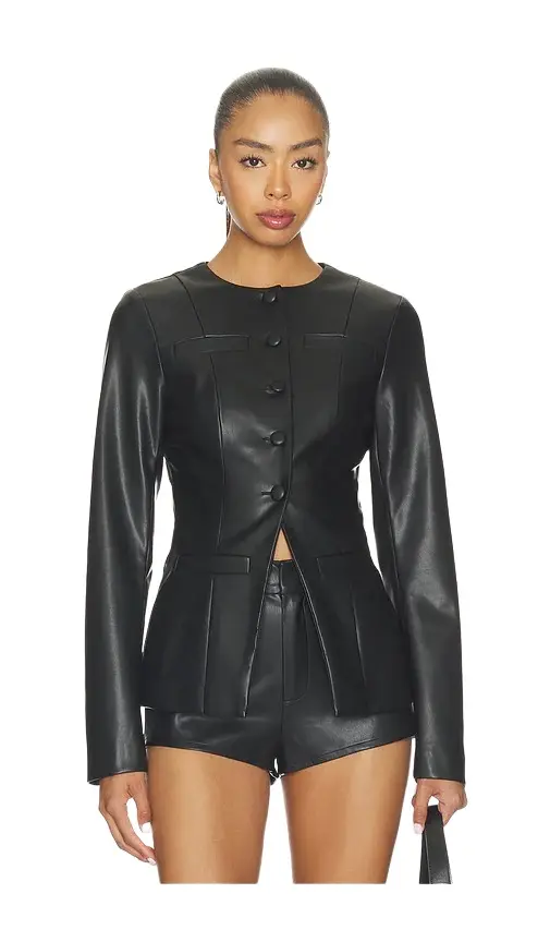 Vandellia Faux Leather Blazer Vandellia Faux Leather Blazer