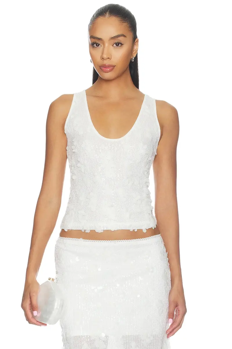 With Harper Lu Mesh Tank Top