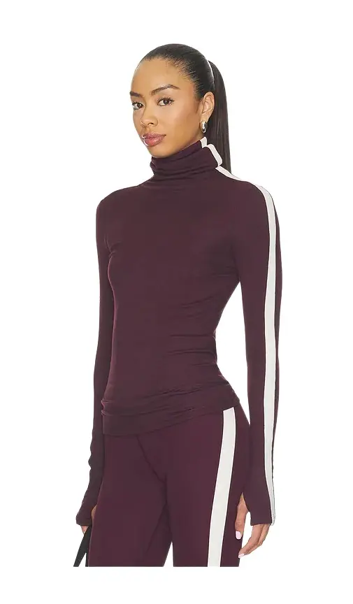 Splits59 Jackson Rib Full Length Turtleneck Top