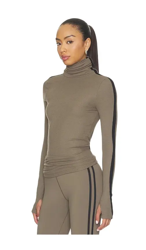 Splits59 Jackson Rib Full Length Turtleneck Top