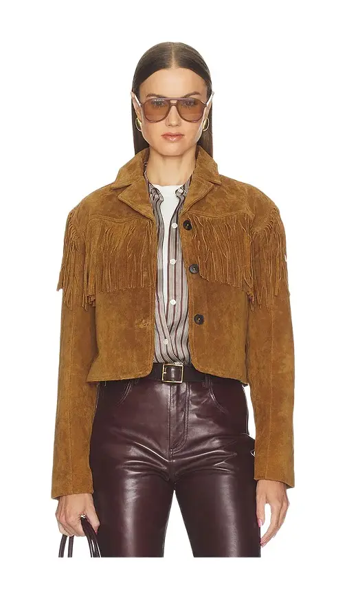 Faux Suede Fringe Jacket Faux Suede Fringe Jacket