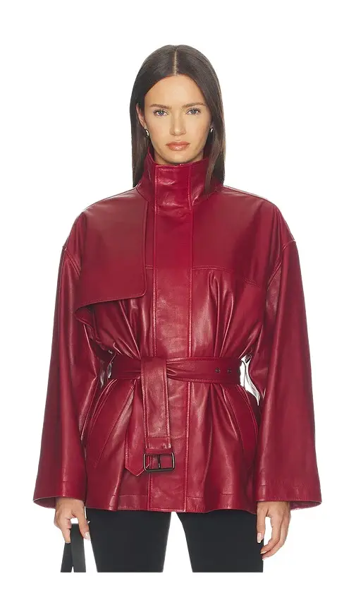Frame x Alexandra Leclerc The Alexandra Leather Trench