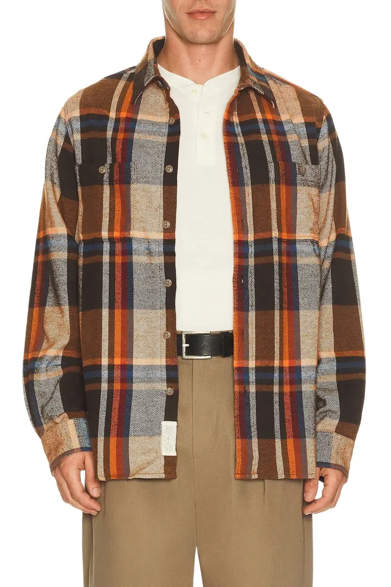 SCHOTT Heavy Flannel Work Shirt