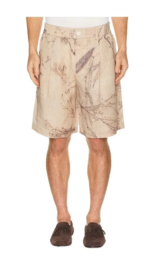 Printed Plant Dye Shorts