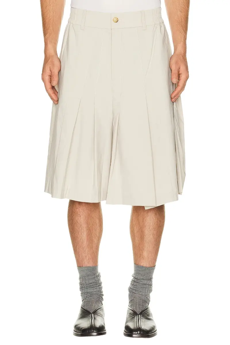 FENG CHEN WANG Irregular Pleats Shorts