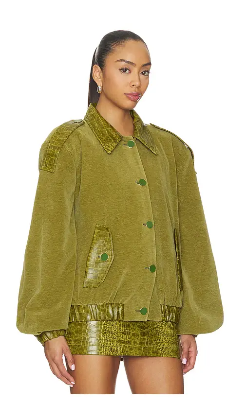 Rowen Rose Crop Bomber Jacket | Thumbnail 2