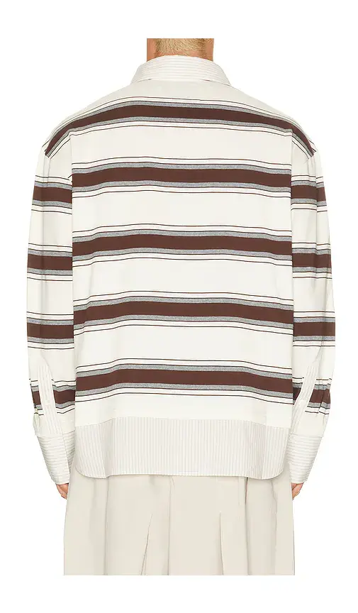 FENG CHEN WANG Decontructed Long Sleeve Polo | Thumbnail 2 FENG CHEN WANG Decontructed Long Sleeve Polo | Thumbnail 2
