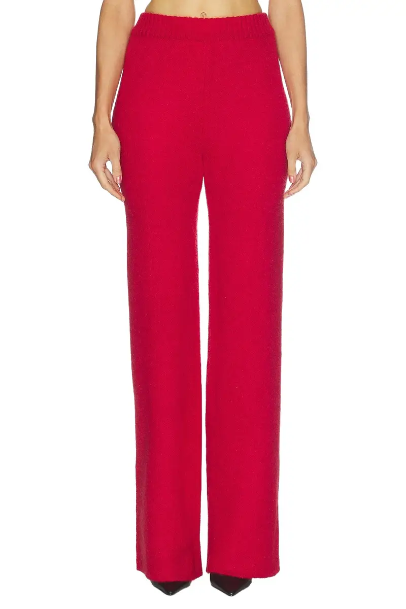 Rowen Rose Mohair Wide Leg Pants
