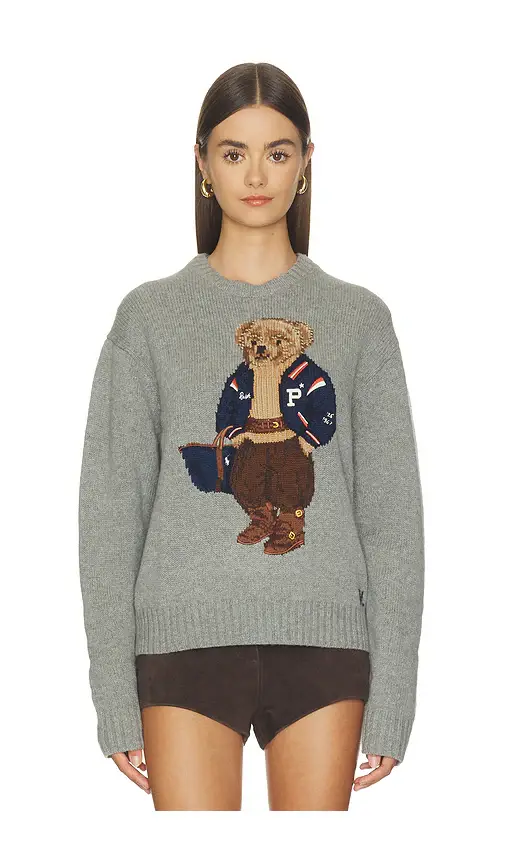 Polo Ralph Lauren Wool Bear Long Sleeve Crew Neck Sweater | Thumbnail 2 Polo Ralph Lauren Wool Bear Long Sleeve Crew Neck Sweater | Thumbnail 2