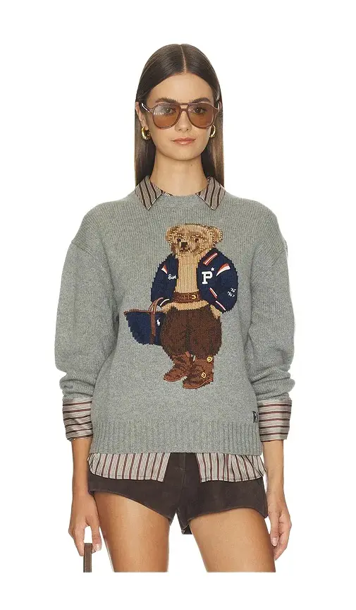 Wool Bear Long Sleeve Crew Neck Sweater Wool Bear Long Sleeve Crew Neck Sweater