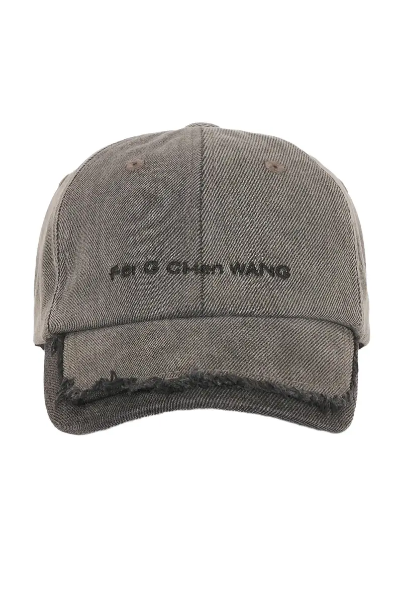 FENG CHEN WANG Denim Spliced Baseball Cap