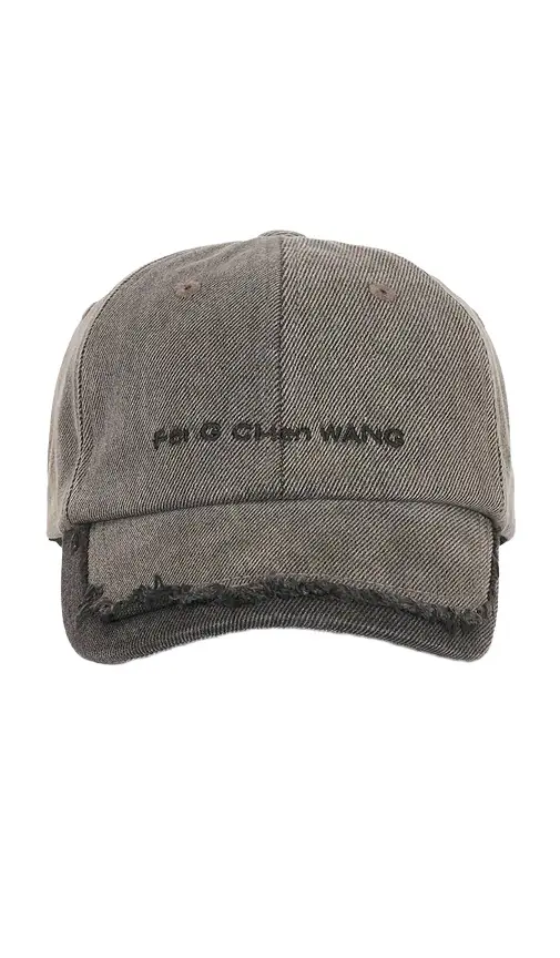 FENG CHEN WANG Denim Spliced Baseball Cap