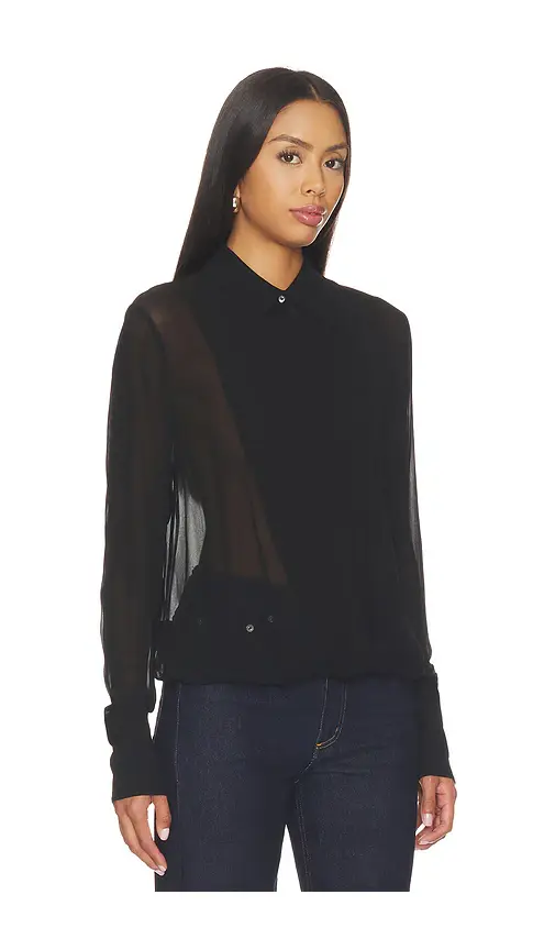 ÉTERNE Vivi Viscose Georgette Blouse | Thumbnail 2 ÉTERNE Vivi Viscose Georgette Blouse | Thumbnail 2