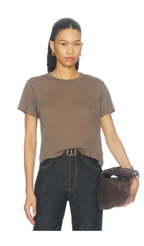 ÉTERNE Cotton Short Sleeve Boxy Tee