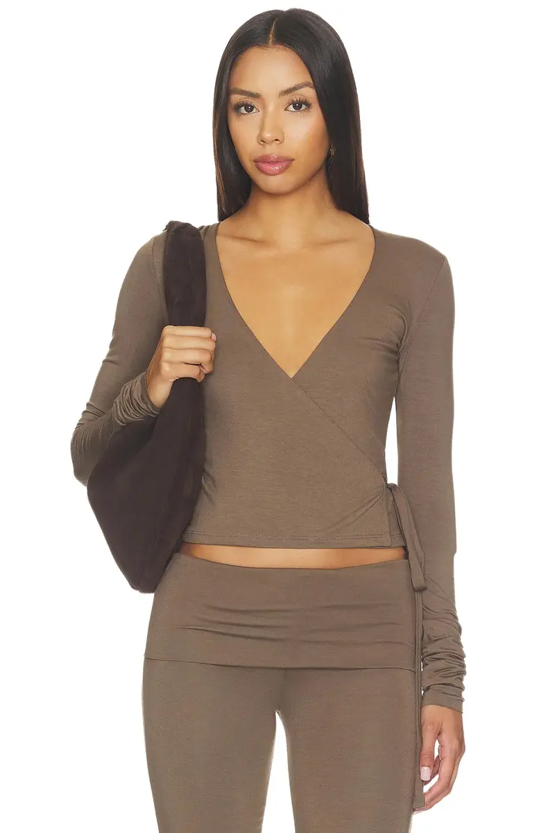 Soft Jersey Wrap Top