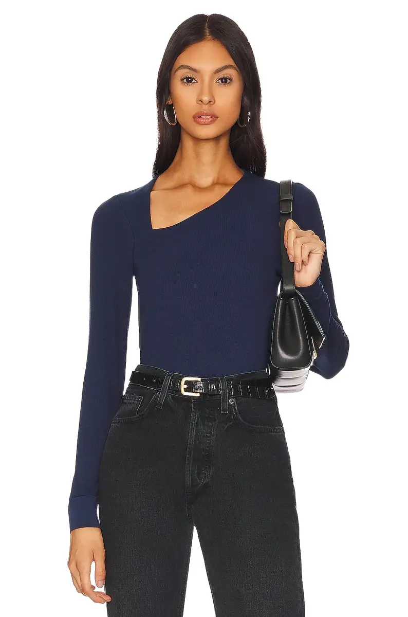 LA Made Ysabel Angled Neckline Top