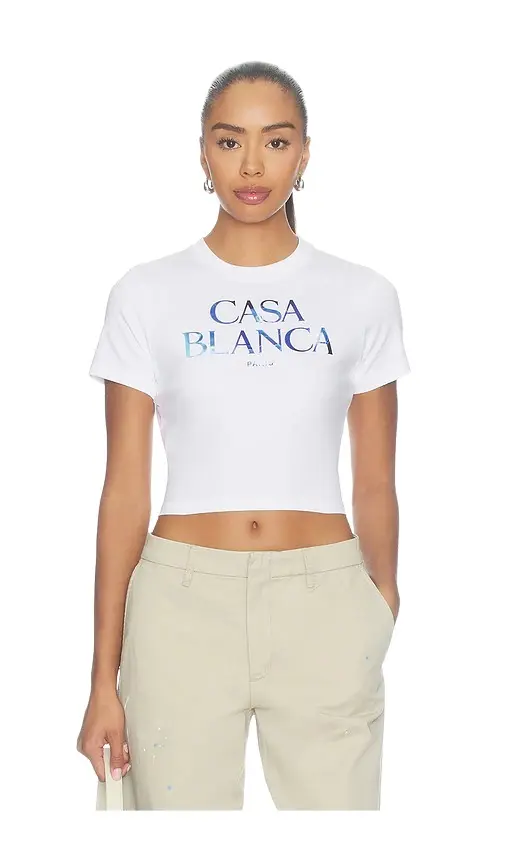 Casablanca Cropped Baby Tee