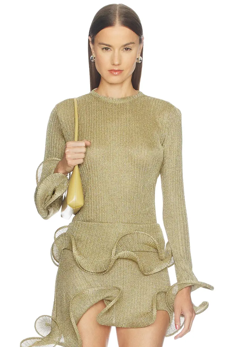 Wave Sleeve Bamboo Top Wave Sleeve Bamboo Top