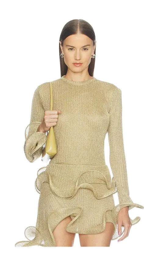 Wave Sleeve Bamboo Top