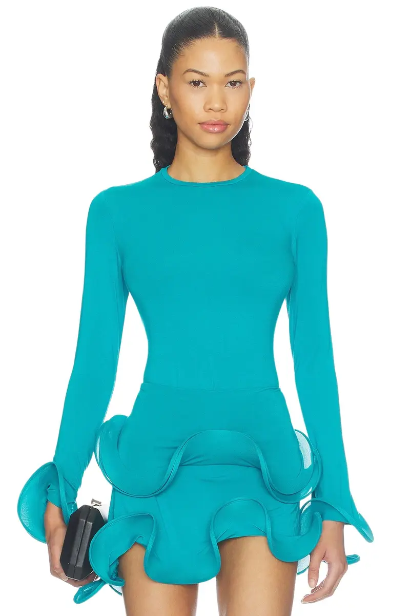Wave Sleeve Bamboo Top Wave Sleeve Bamboo Top