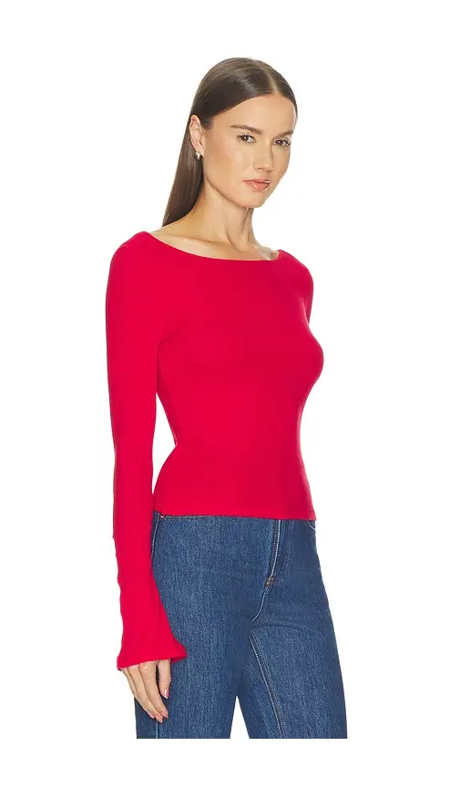 GOOD AMERICAN The Rib Scoop Boatneck Top | Thumbnail 2 GOOD AMERICAN The Rib Scoop Boatneck Top | Thumbnail 2