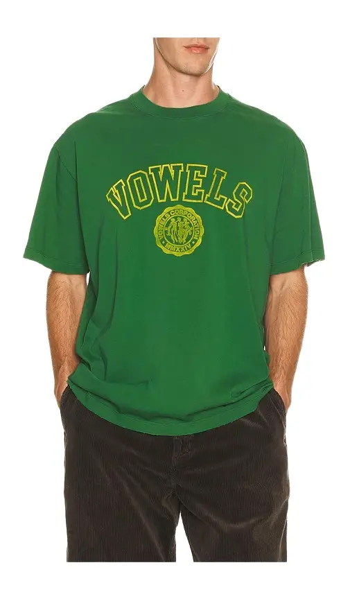 vowels Faded Collegiate Tee