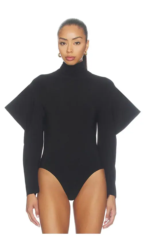 Norma Kamali Wing Sleeve Open Back Bow Neck Bodysuit | Thumbnail 2 Norma Kamali Wing Sleeve Open Back Bow Neck Bodysuit | Thumbnail 2