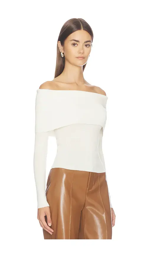 Alice + Olivia Alice + Olivia Dolan Foldover Longsleeve Pullover | Thumbnail 2 Alice + Olivia Alice + Olivia Dolan Foldover Longsleeve Pullover | Thumbnail 2