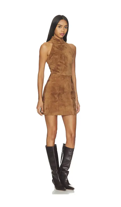 Sau Lee Tilda Suede Dress | Thumbnail 2 Sau Lee Tilda Suede Dress | Thumbnail 2