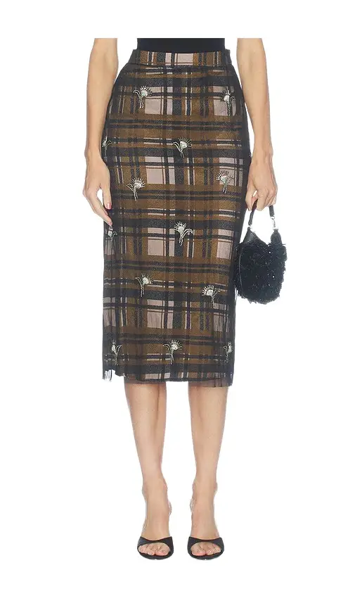 Essentiel Antwerp Kate Embellished Mesh Skirt