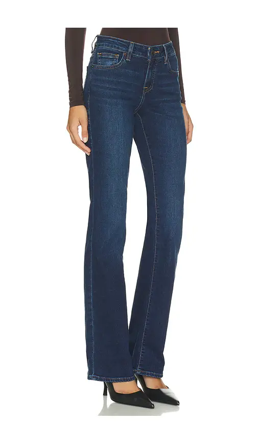 GOOD AMERICAN Good Low Rise Bootcut Jeans | Thumbnail 2