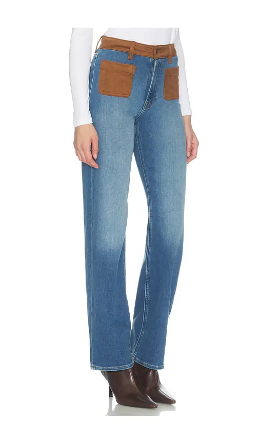 GOOD AMERICAN Soft Tech Good True Straight Jeans | Thumbnail 2