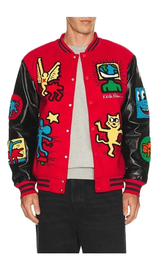 REASON Keith Haring Varsity Jacket