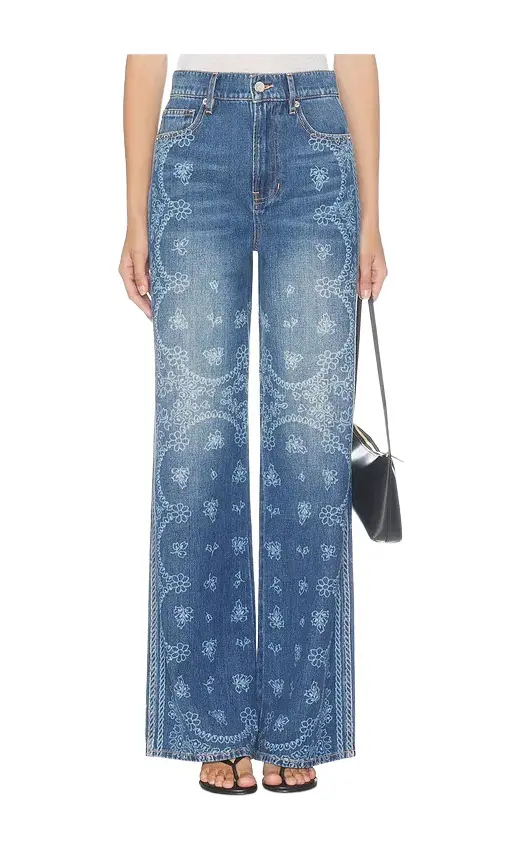 Veronica Beard Taylor High Rise Wide Leg Jeans