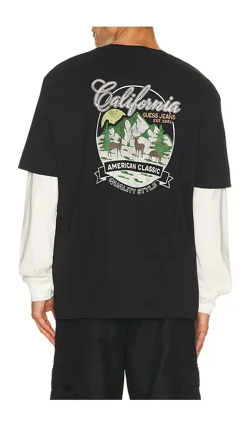 Guess Jeans Double Layered Mountain Tee | Thumbnail 2 Guess Jeans Double Layered Mountain Tee | Thumbnail 2