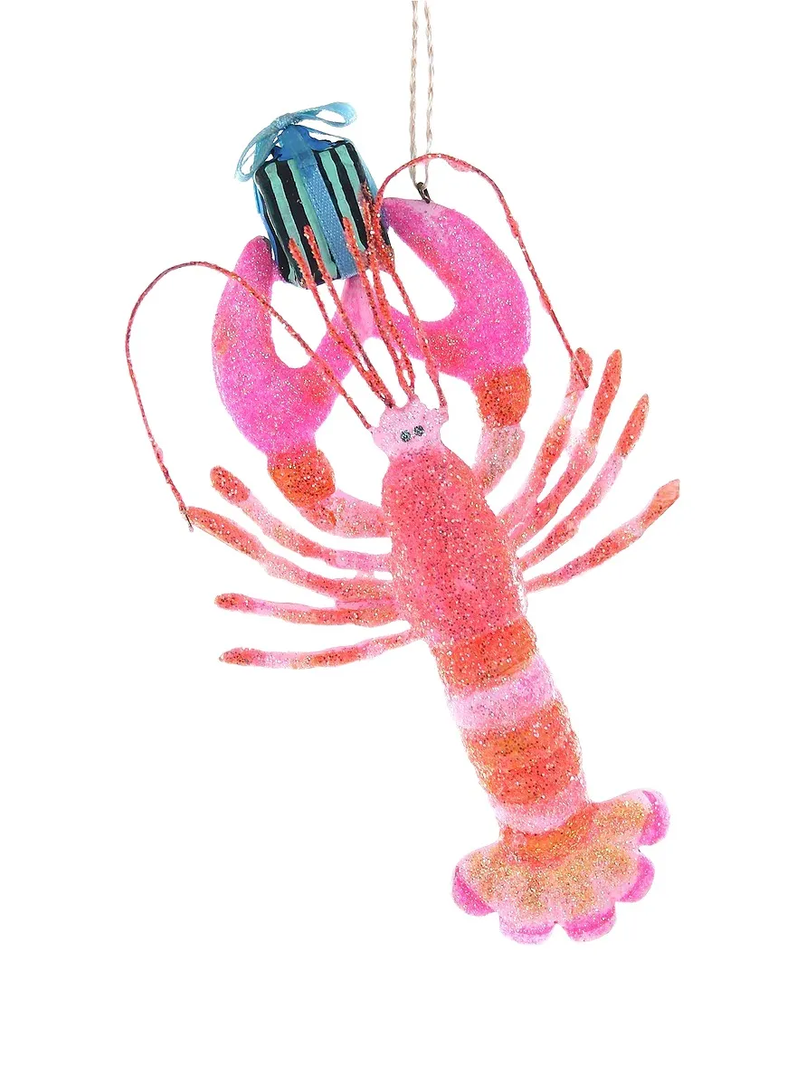 Cody Foster & Co Pink Lobster Ornament