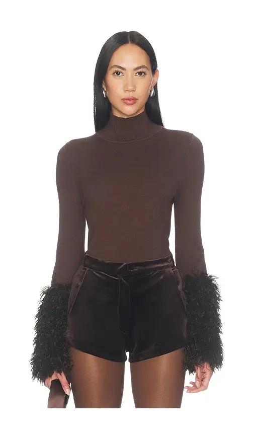 Mountain Cuff Turtleneck Top