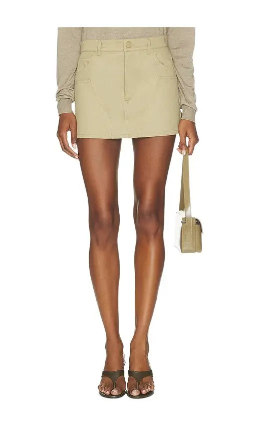 RENGGLI Cotton Sateen Cargo Skirt