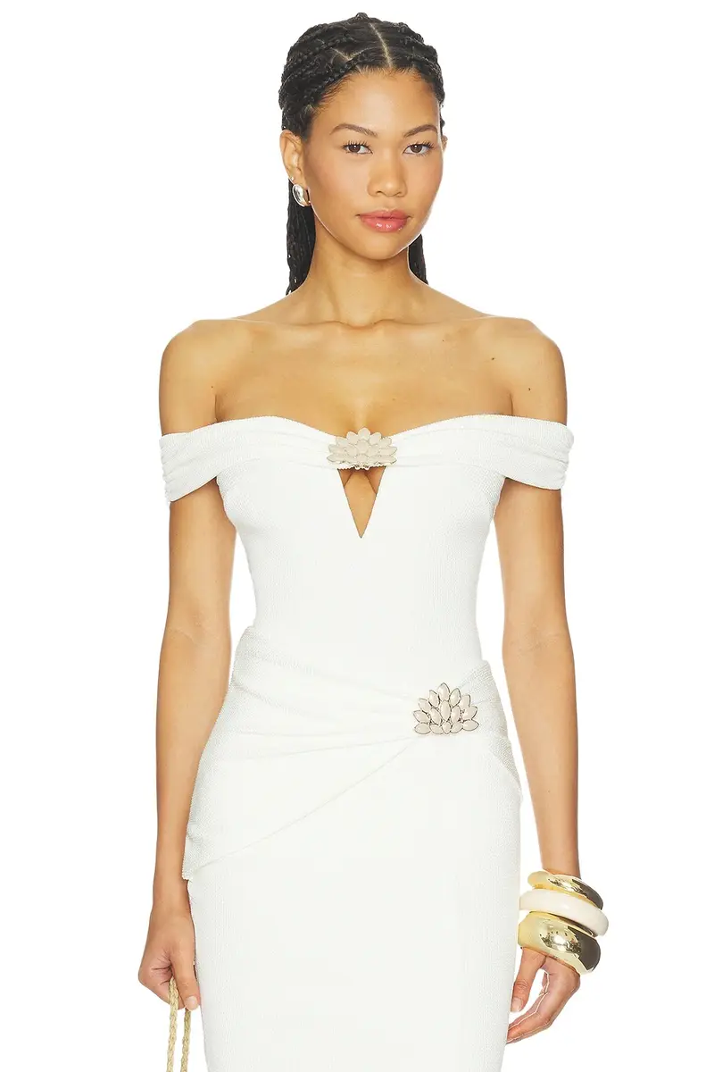 PatBo Cora Knit Off Shoulder Bodysuit