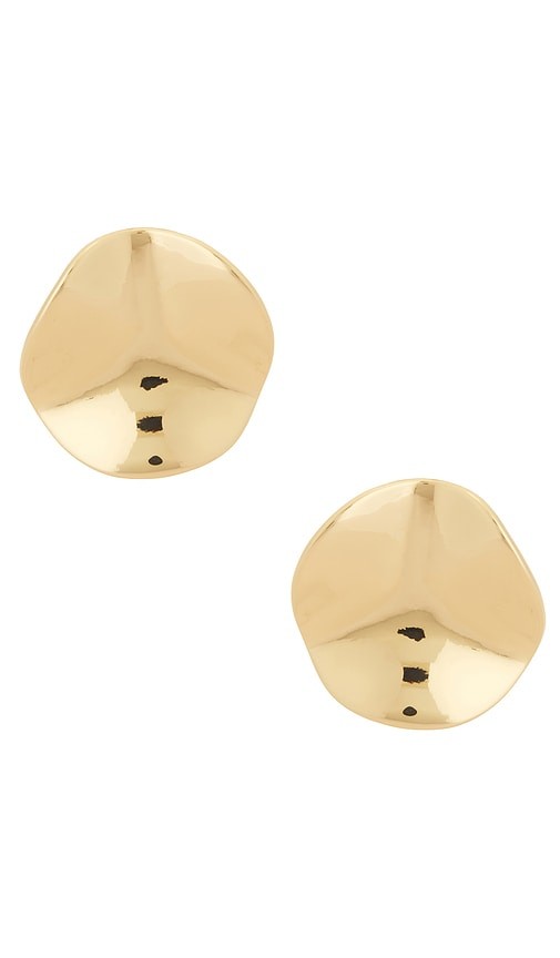 Ettika Molten Disc Stud Earrings