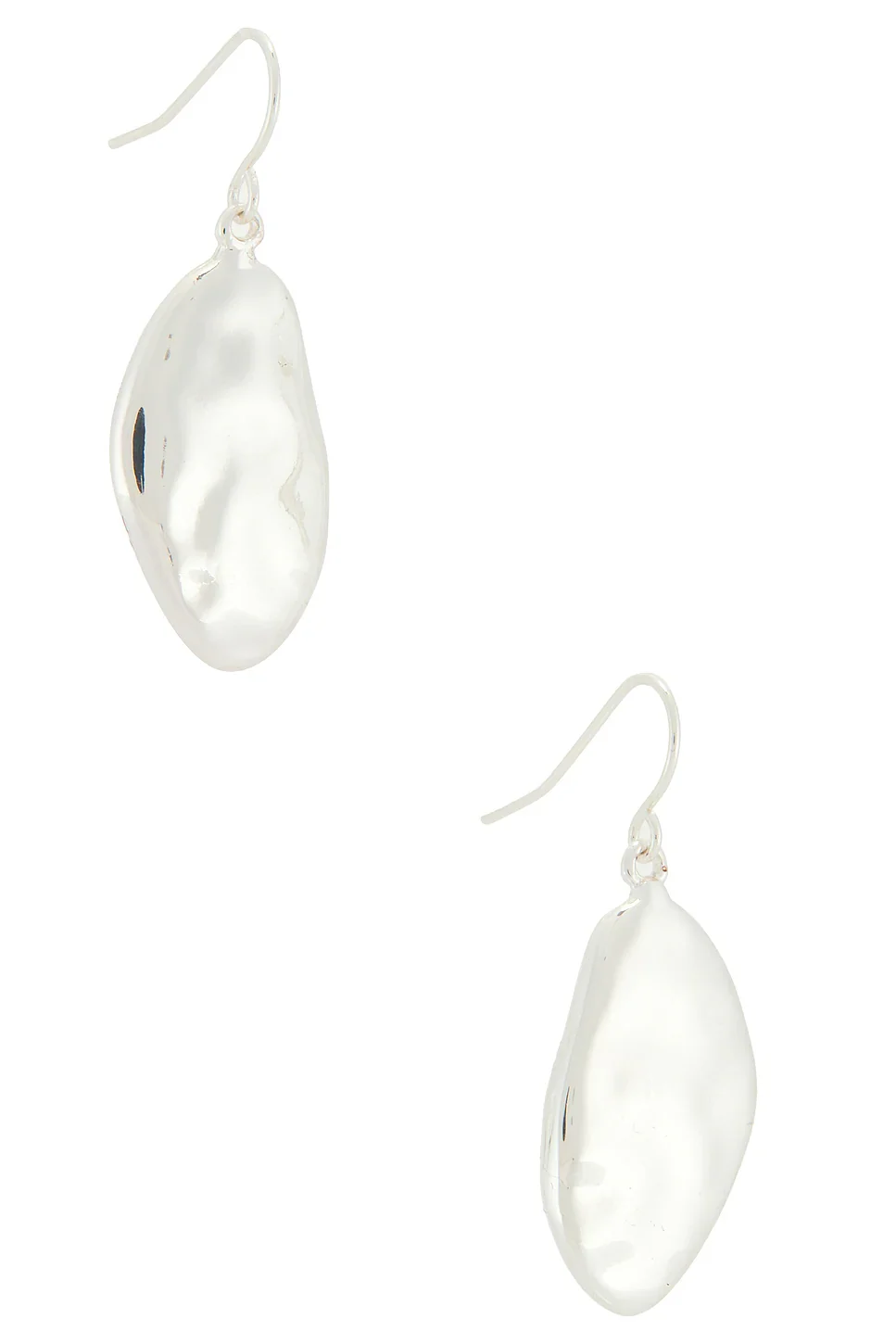 Hammered Oval Drop Earrings Hammered Oval Drop Earrings
