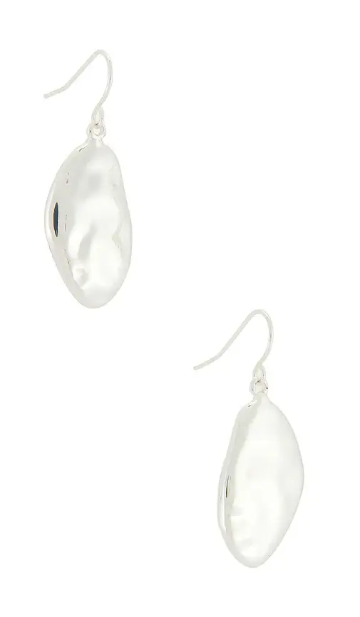 Hammered Oval Drop Earrings Hammered Oval Drop Earrings