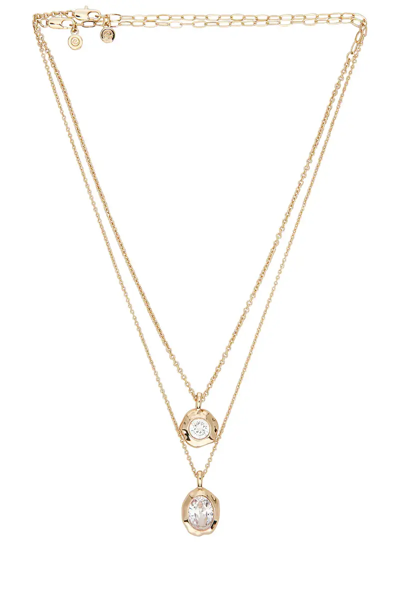 Bezel-set Crystal Pendant Necklace Bezel-set Crystal Pendant Necklace
