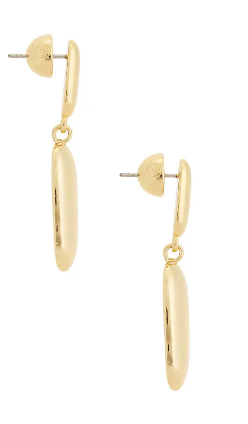 Ettika Gold Oval Drop Earrings | Thumbnail 2 Ettika Gold Oval Drop Earrings | Thumbnail 2