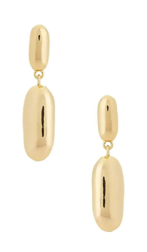 Gold Oval Drop Earrings Gold Oval Drop Earrings